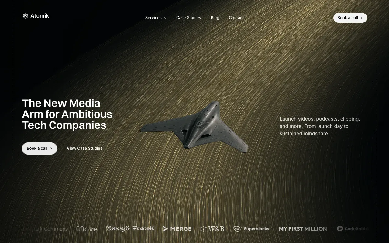 Atomik Growth website, atomikgrowth.com homepage