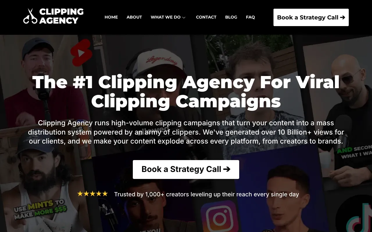 Clipping Agency website, clippingagency.co homepage